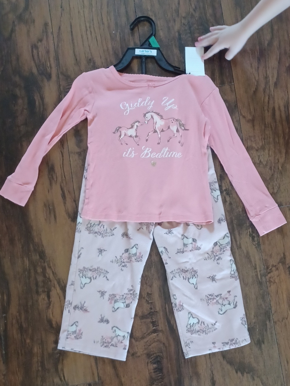 Carter's Pink Horse 'Giddy Up' Girls Pajama Set